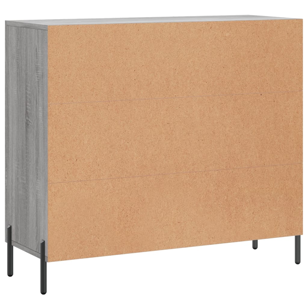 Ντουλάπι Γκρι Sonoma 90 x 34 x 80 εκ. από Επεξεργασμένο Ξύλο