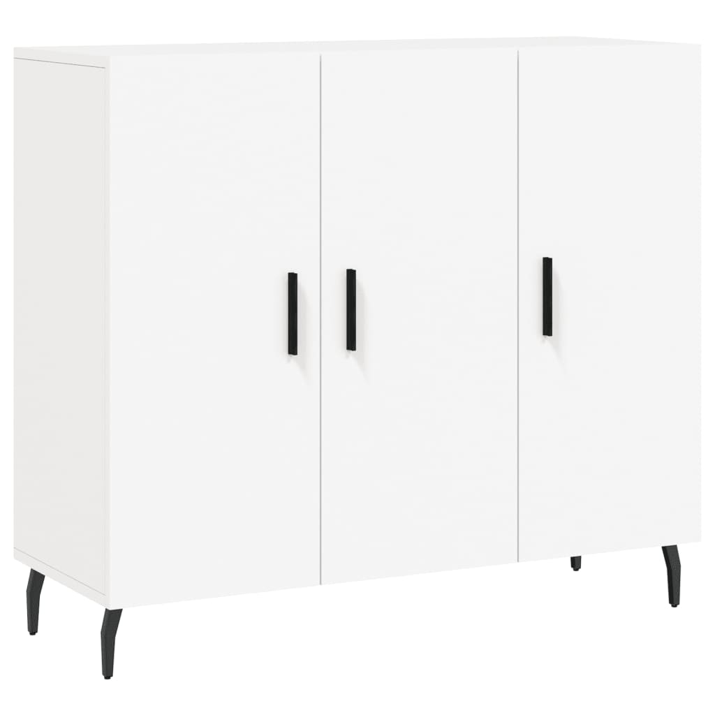 Μπουφές Λευκός 90 x 34 x 80 εκ. από Επεξεργασμένο Ξύλο
