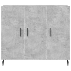 Ντουλάπι Γκρι Σκυροδέματος 90x34x80 εκ. Επεξεργασμένο Ξύλο