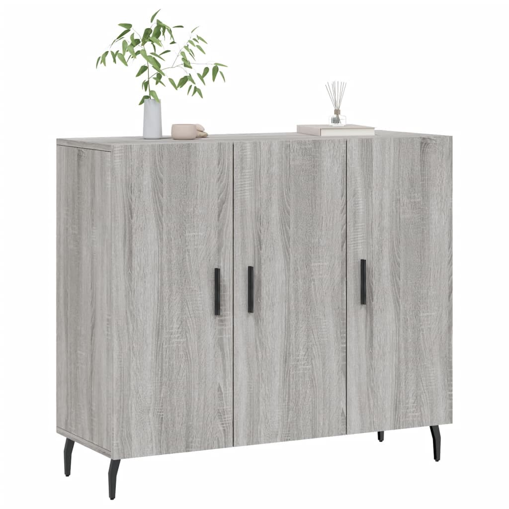 Ντουλάπι Γκρι Sonoma 90 x 34 x 80 εκ. από Επεξεργασμένο Ξύλο