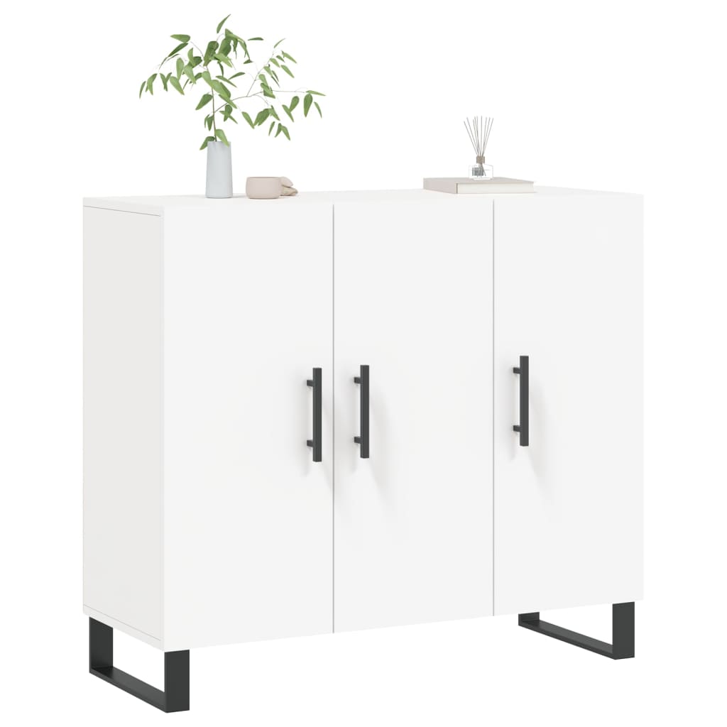Μπουφές Λευκός 90 x 34 x 80 εκ. από Επεξεργασμένο Ξύλο - Pakobazaar