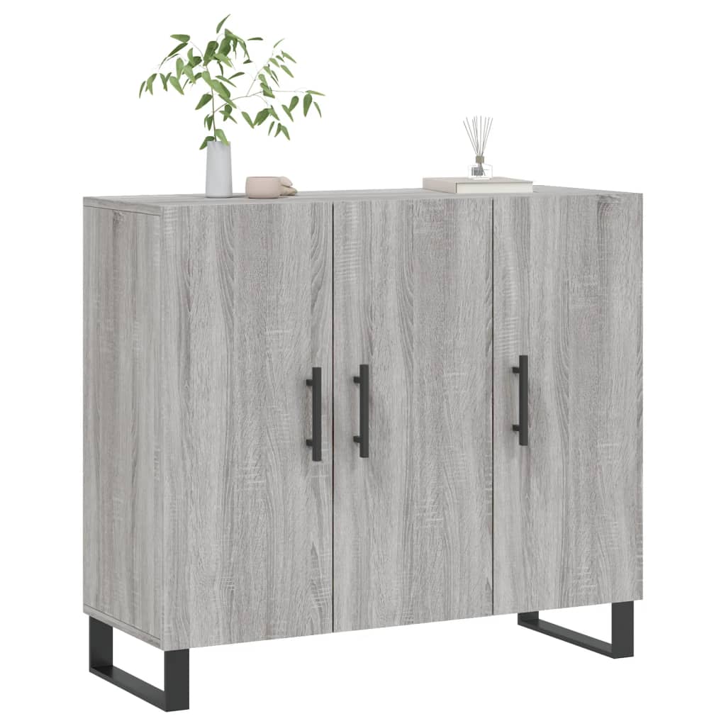Ντουλάπι Γκρι Sonoma 90 x 34 x 80 εκ. από Επεξεργασμένο Ξύλο - Pakobazaar