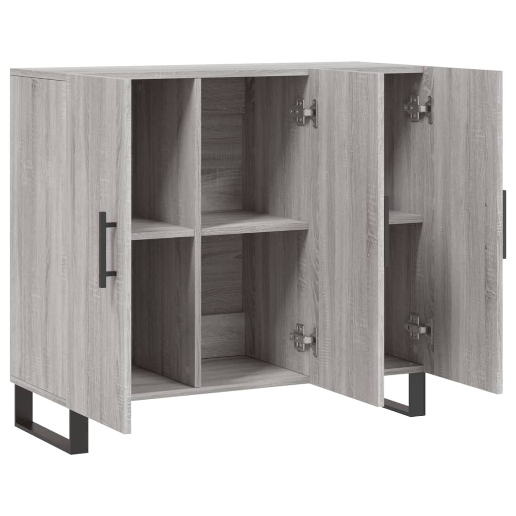 Ντουλάπι Γκρι Sonoma 90 x 34 x 80 εκ. από Επεξεργασμένο Ξύλο - Pakobazaar
