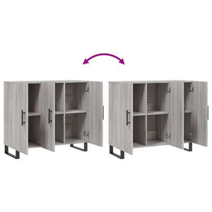 Ντουλάπι Γκρι Sonoma 90 x 34 x 80 εκ. από Επεξεργασμένο Ξύλο - Pakobazaar