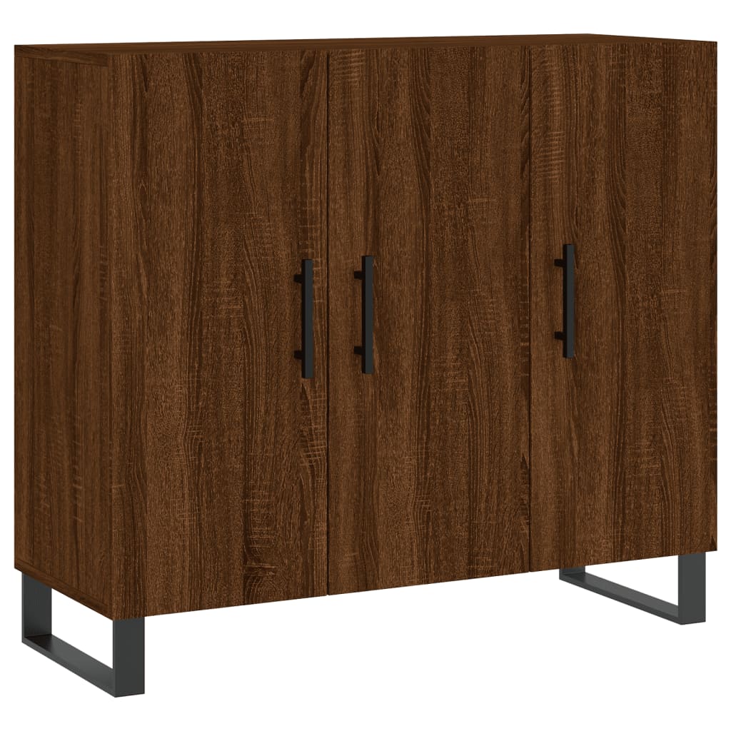 Ντουλάπι Καφέ Δρυς 90 x 34 x 80 εκ. από Επεξεργασμένο Ξύλο