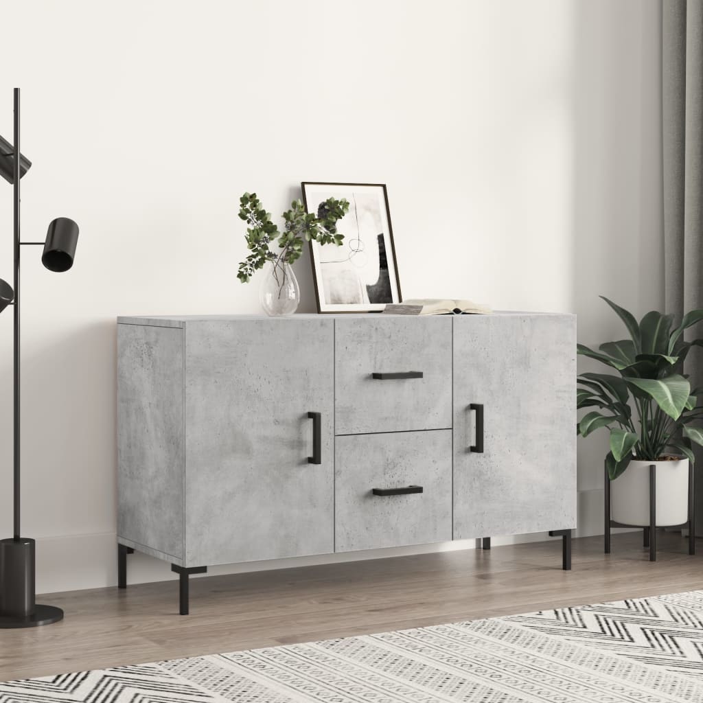 Ντουλάπι Γκρι Σκυροδέματος 100 x 36 x 60 εκ. Επεξεργασμένο Ξύλο