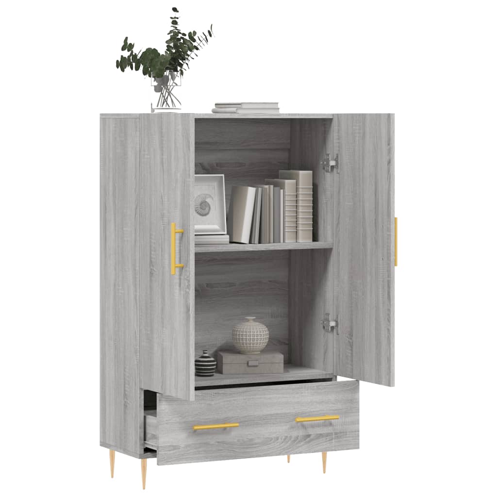 Ντουλάπα Γκρι Sonoma 69,5 x 31 x 115 εκ. από Επεξεργασμένο Ξύλο