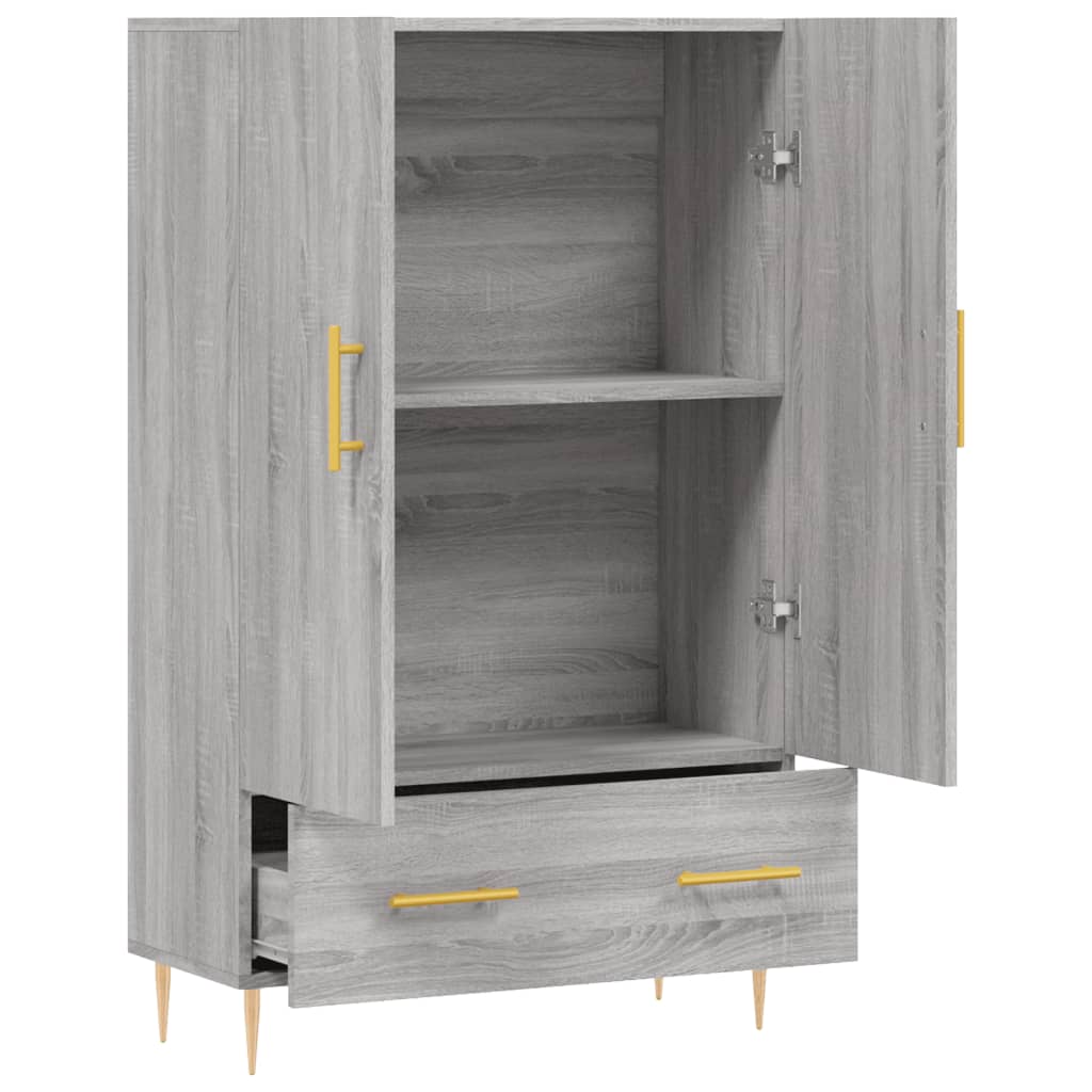 Ντουλάπα Γκρι Sonoma 69,5 x 31 x 115 εκ. από Επεξεργασμένο Ξύλο