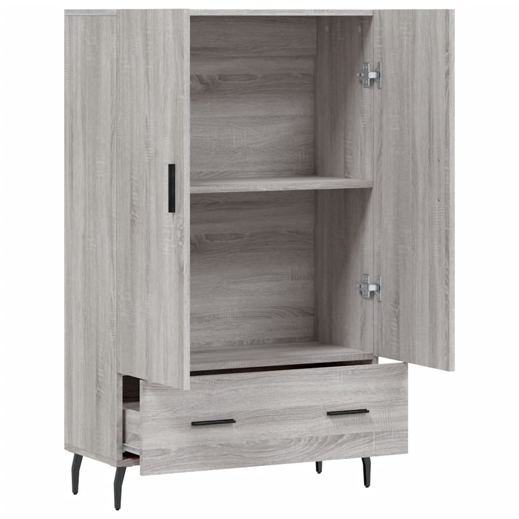 Ντουλάπα Γκρι Sonoma 69,5 x 31 x 115 εκ. από Επεξεργασμένο Ξύλο