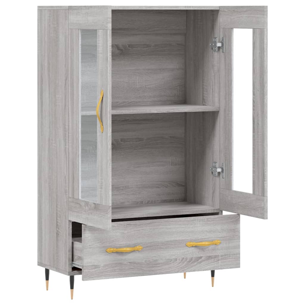 Ντουλάπα Γκρι Sonoma 69,5 x 31 x 115 εκ. από Επεξεργασμένο Ξύλο
