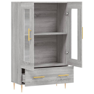 Ντουλάπα Γκρι Sonoma 69,5 x 31 x 115 εκ. από Επεξεργασμένο Ξύλο - Pakobazaar