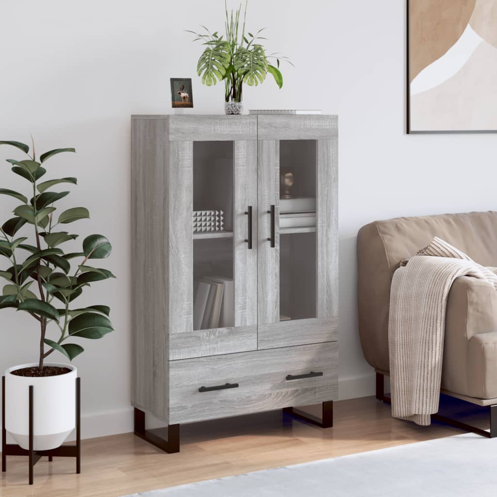 Ντουλάπα Γκρι Sonoma 69,5 x 31 x 115 εκ. από Επεξεργασμένο Ξύλο - Pakobazaar