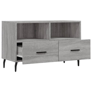 Έπιπλο Τηλεόρασης Γκρι Sonoma 80x36x50 εκ. από Επεξεργ. Ξύλο