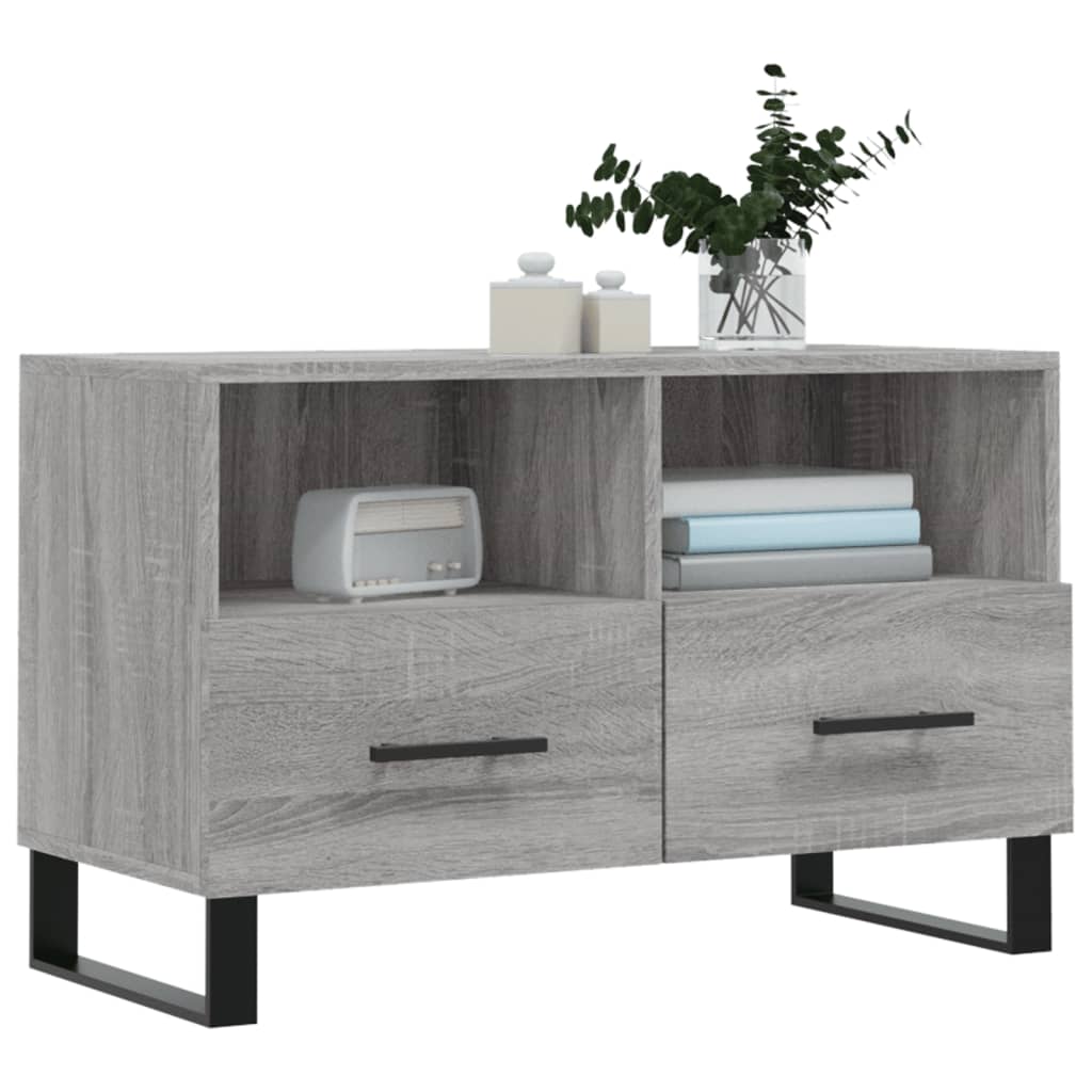 Έπιπλο Τηλεόρασης Γκρι Sonoma 80x36x50 εκ. από Επεξεργ. Ξύλο