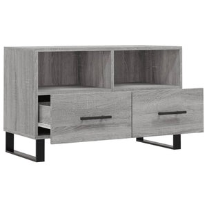 Έπιπλο Τηλεόρασης Γκρι Sonoma 80x36x50 εκ. από Επεξεργ. Ξύλο