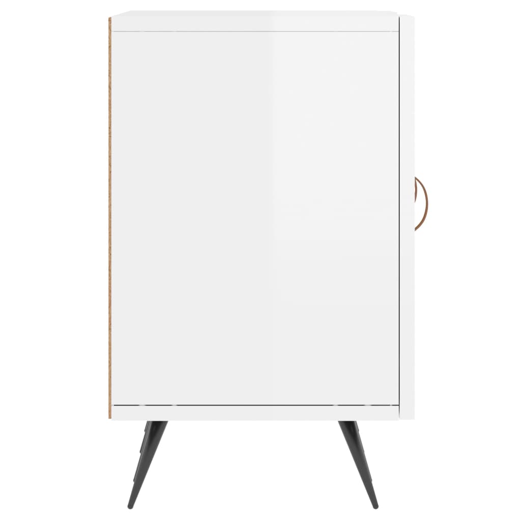 Έπιπλο Τηλεόρασης Γυαλ. Λευκό150x30x50εκ.Επεξεργασμένο Ξύλο - Pakobazaar