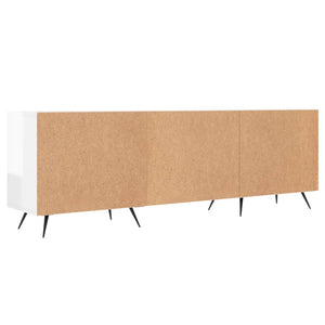 Έπιπλο Τηλεόρασης Γυαλ. Λευκό150x30x50εκ.Επεξεργασμένο Ξύλο - Pakobazaar