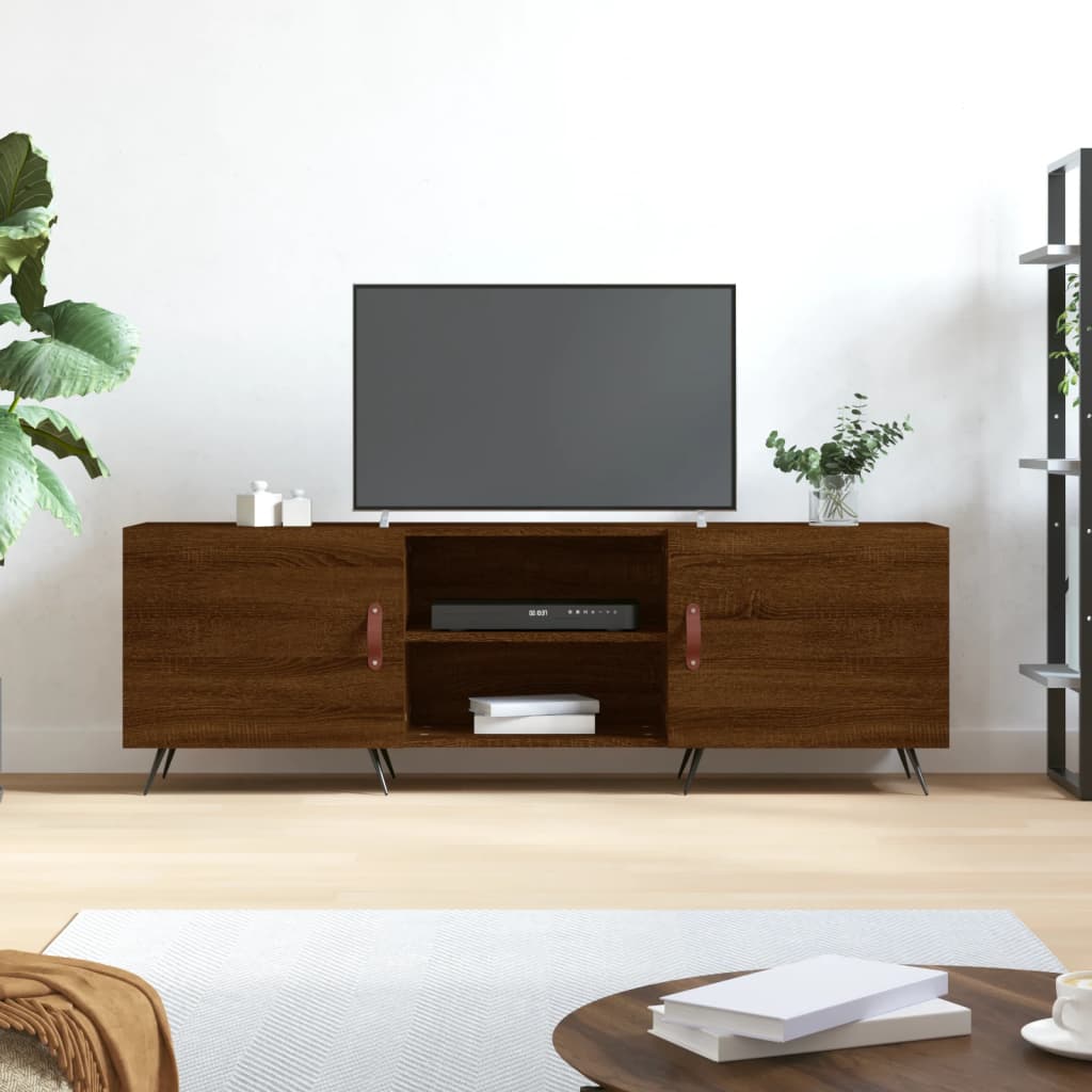 Έπιπλο Τηλεόρασης Καφέ Δρυς 150x30x50 εκ. Επεξ. Ξύλο