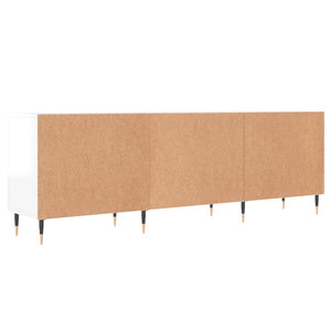 Έπιπλο Τηλεόρασης Γυαλ. Λευκό150x30x50εκ.Επεξεργασμένο Ξύλο
