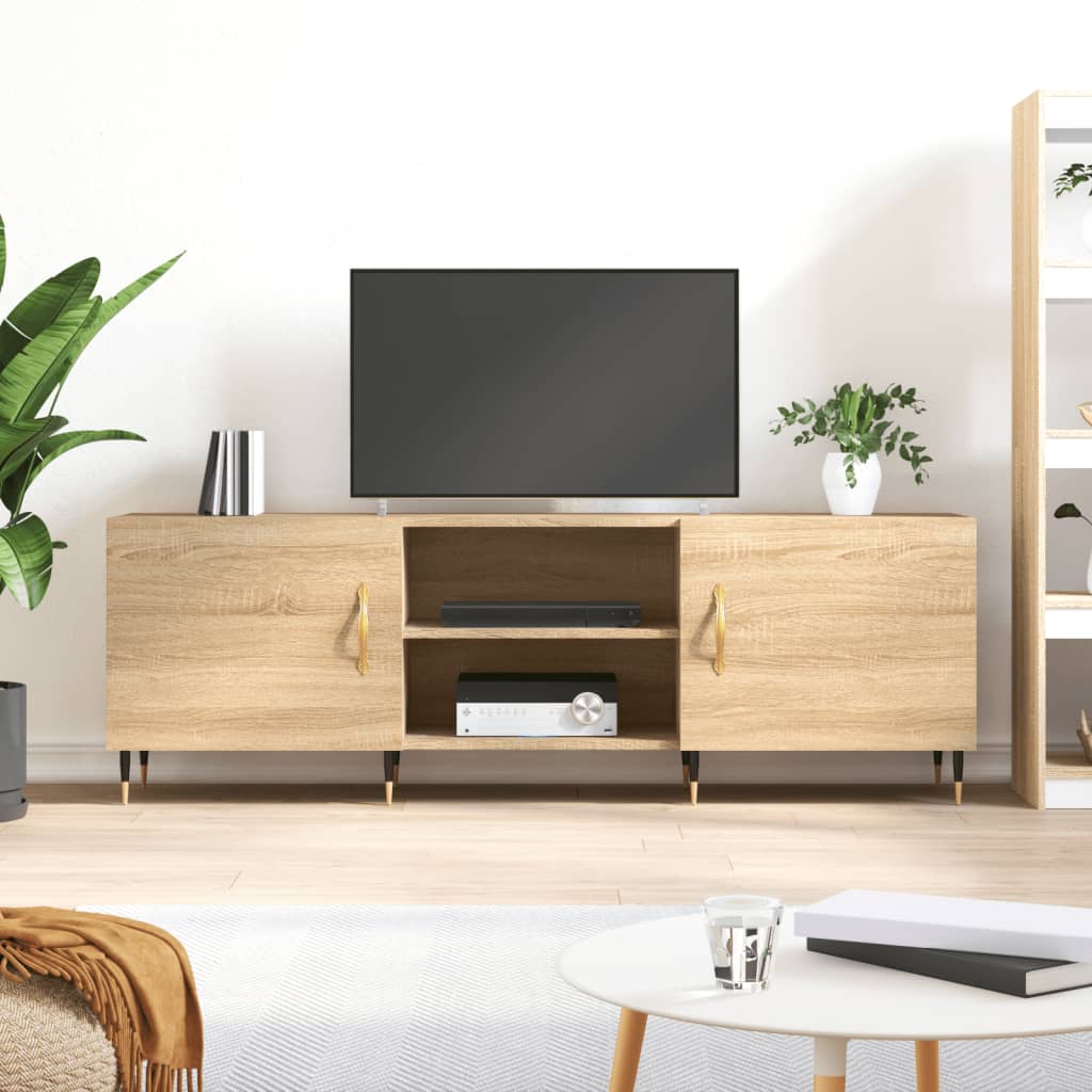 Έπιπλο Τηλεόρασης Sonoma Δρυς 150x30x50 εκ. Επεξεργασμένο Ξύλο - Pakobazaar