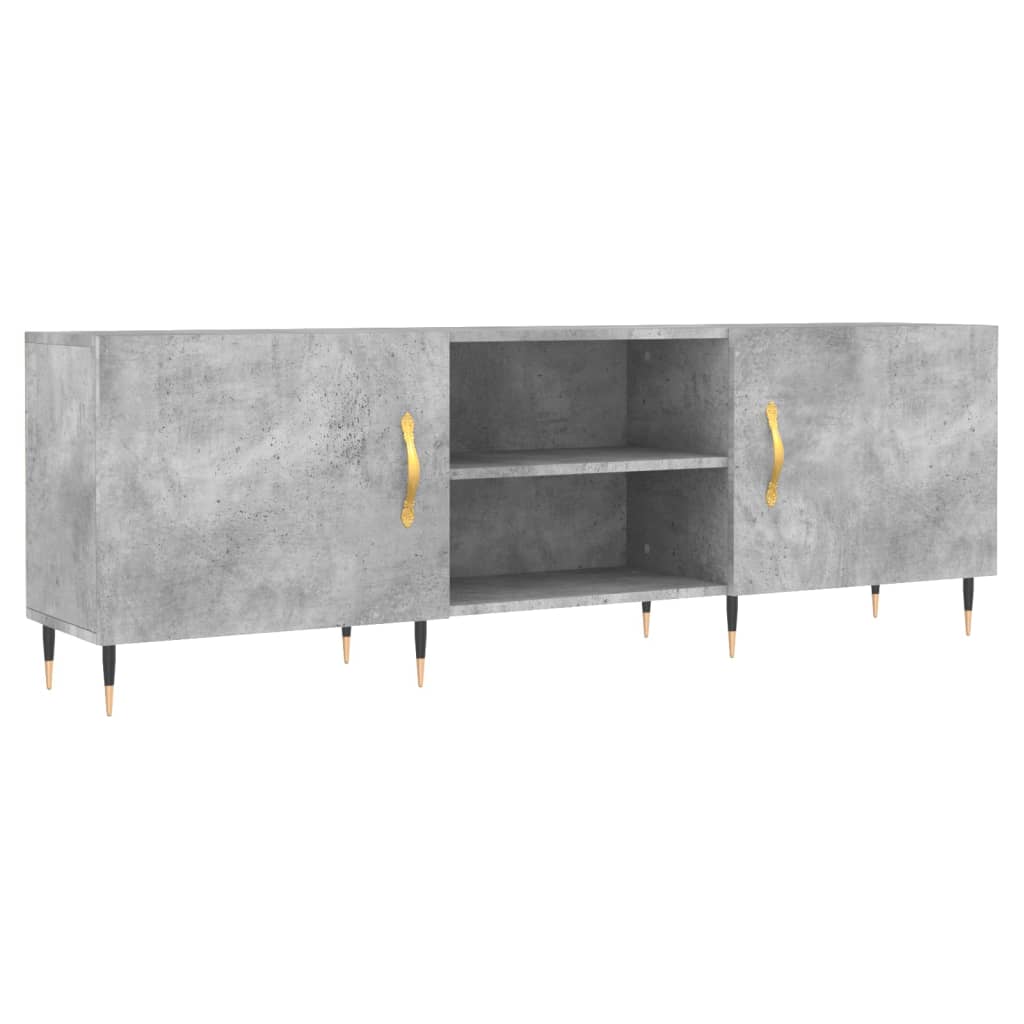 Έπιπλο Τηλεόρασης Γκρι Σκυροδέματος 150x30x50 εκ. Επεξ. Ξύλο - Pakobazaar
