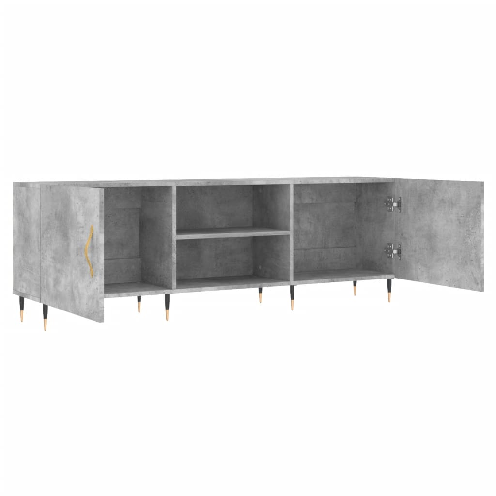 Έπιπλο Τηλεόρασης Γκρι Σκυροδέματος 150x30x50 εκ. Επεξ. Ξύλο - Pakobazaar