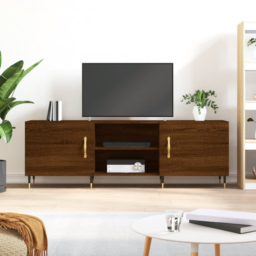 Έπιπλο Τηλεόρασης Καφέ Δρυς 150x30x50 εκ. Επεξ. Ξύλο