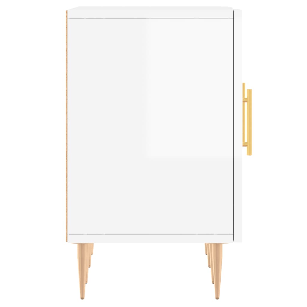 Έπιπλο Τηλεόρασης Γυαλ. Λευκό150x30x50εκ.Επεξεργασμένο Ξύλο - Pakobazaar