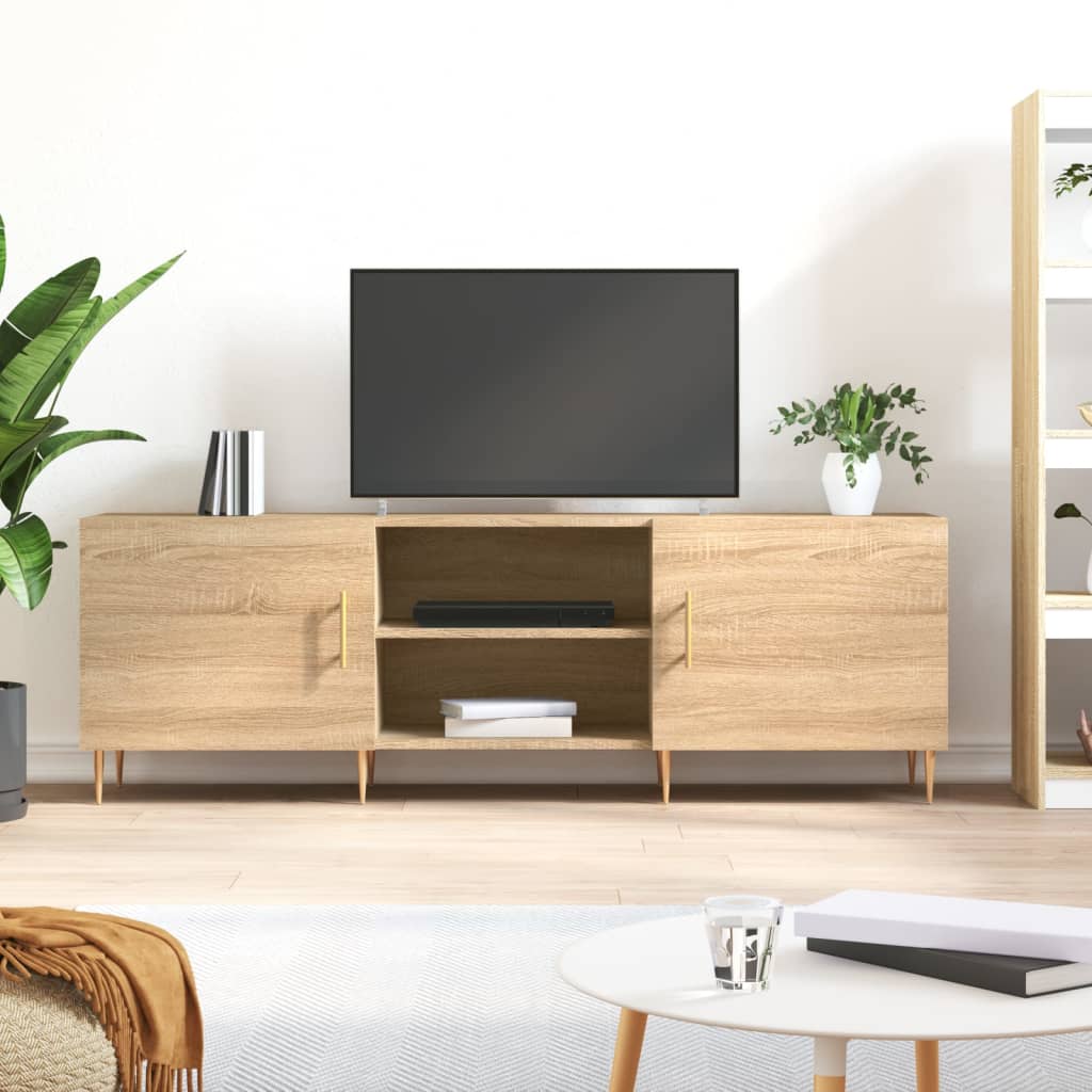 Έπιπλο Τηλεόρασης Sonoma Δρυς 150x30x50 εκ. Επεξεργασμένο Ξύλο - Pakobazaar