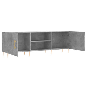 Έπιπλο Τηλεόρασης Γκρι Σκυροδέματος 150x30x50 εκ. Επεξ. Ξύλο