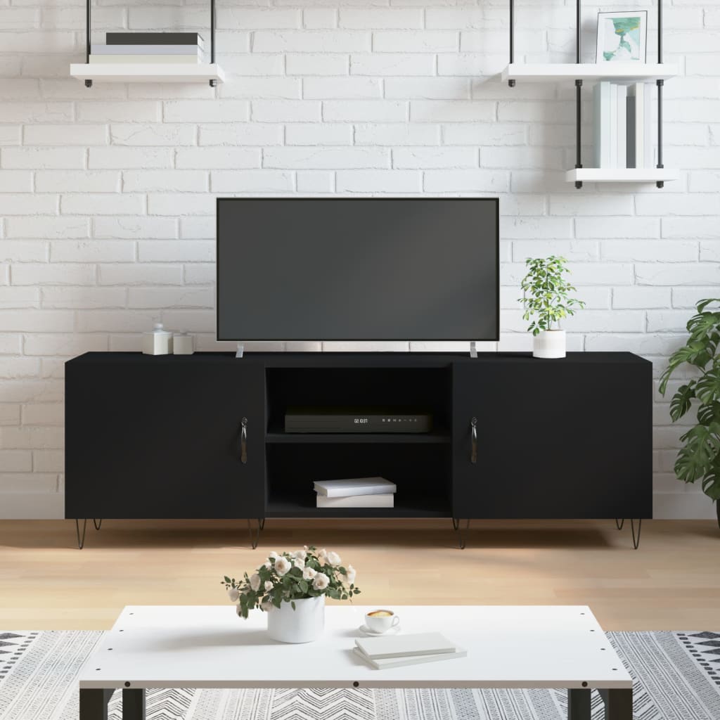 Έπιπλο Τηλεόρασης Μαύρο 150x30x50 εκ. Επεξεργασμένο Ξύλο