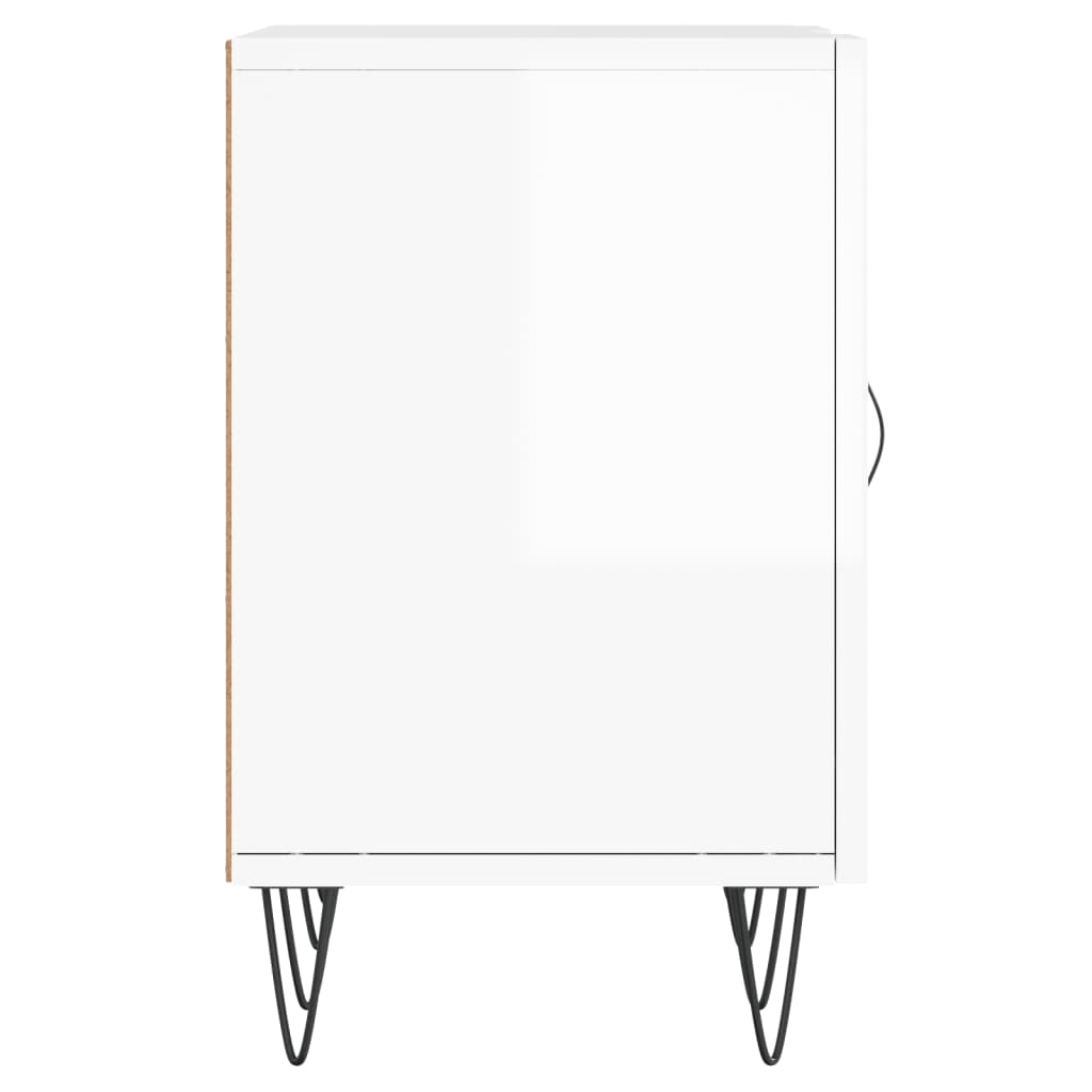 Έπιπλο Τηλεόρασης Γυαλ. Λευκό150x30x50εκ.Επεξεργασμένο Ξύλο