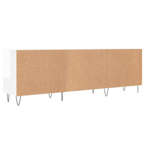 Έπιπλο Τηλεόρασης Γυαλ. Λευκό150x30x50εκ.Επεξεργασμένο Ξύλο