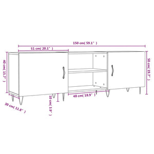 Έπιπλο Τηλεόρασης Sonoma Δρυς 150x30x50 εκ. Επεξεργασμένο Ξύλο