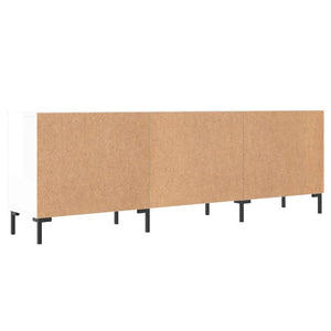 Έπιπλο Τηλεόρασης Γυαλ. Λευκό150x30x50εκ.Επεξεργασμένο Ξύλο
