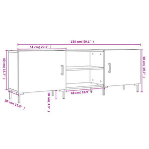 Έπιπλο Τηλεόρασης Sonoma Δρυς 150x30x50 εκ. Επεξεργασμένο Ξύλο - Pakobazaar