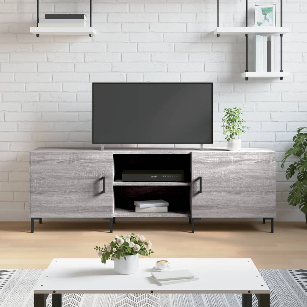 Έπιπλο Τηλεόρασης Γκρι Sonoma 150x30x50 εκ. από Επεξεργ. Ξύλο