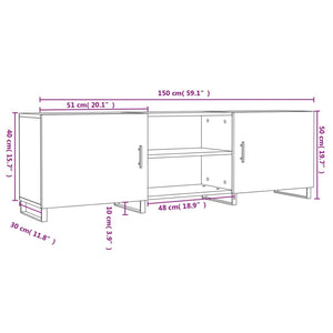 Έπιπλο Τηλεόρασης Sonoma Δρυς 150x30x50 εκ. Επεξεργασμένο Ξύλο