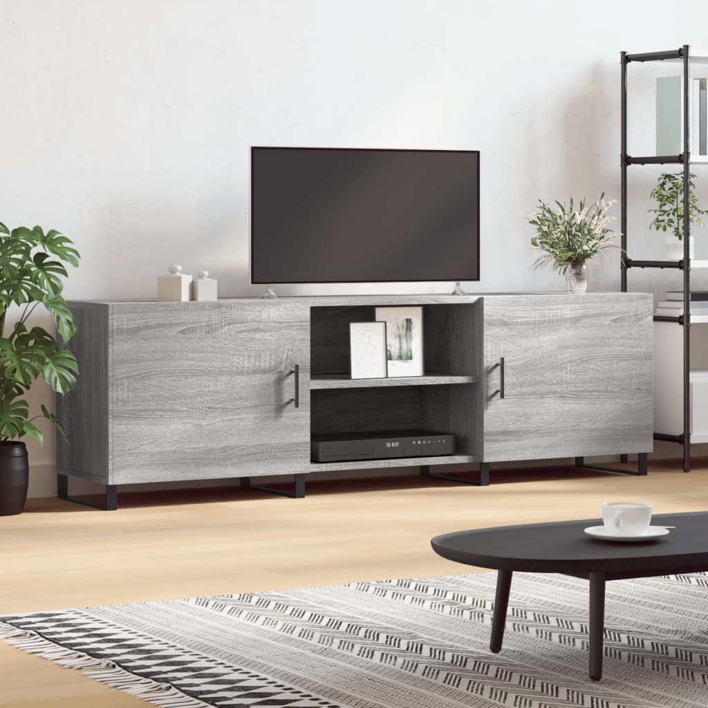 Έπιπλο Τηλεόρασης Γκρι Sonoma 150x30x50 εκ. από Επεξεργ. Ξύλο