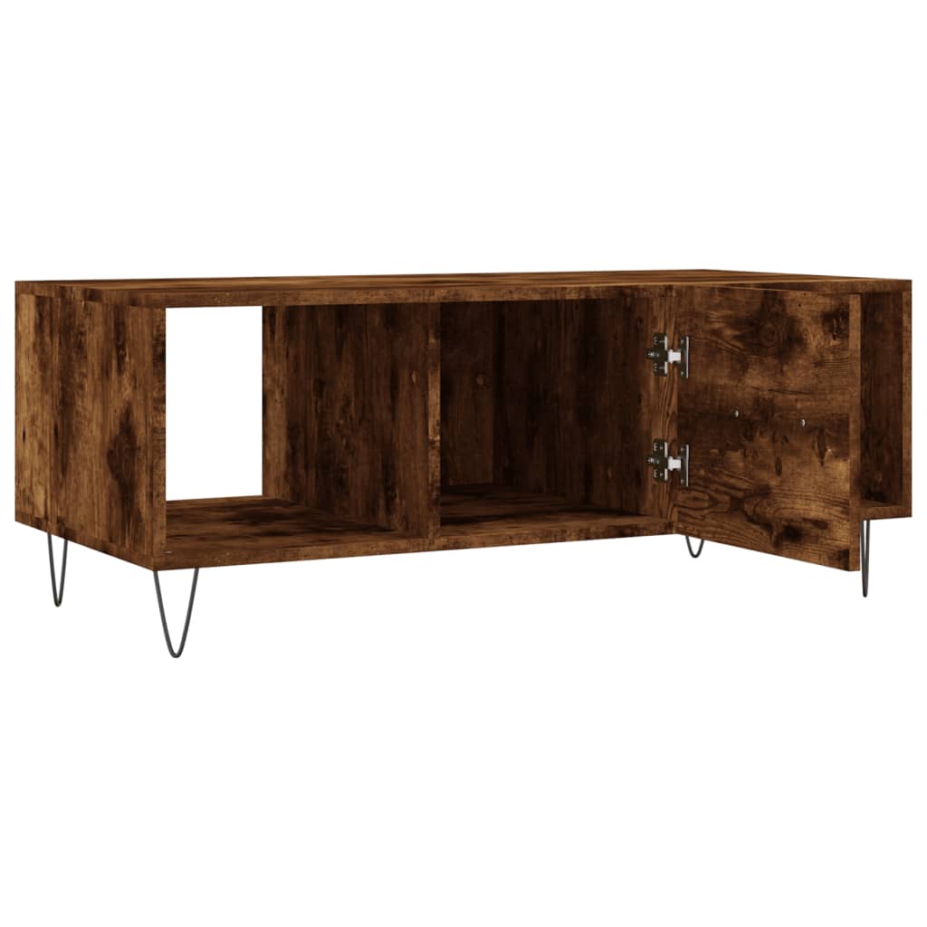Τραπεζάκι Σαλονιού Καπνιστή Δρυς102x50x40εκ.Επεξεργασμ.Ξύλο