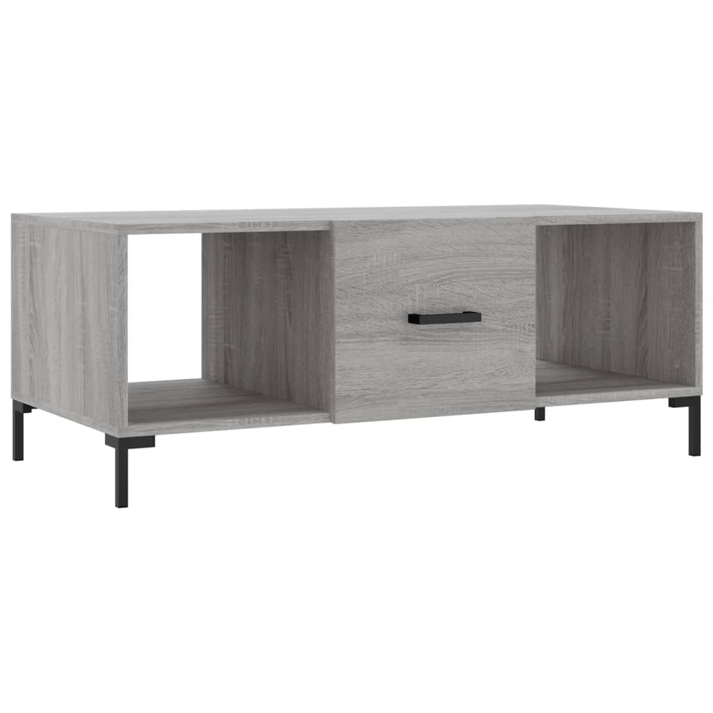 Τραπεζάκι Σαλονιού Γκρι Sonoma 102x50x40 εκ. Επεξεργασμένο Ξύλο - Pakobazaar
