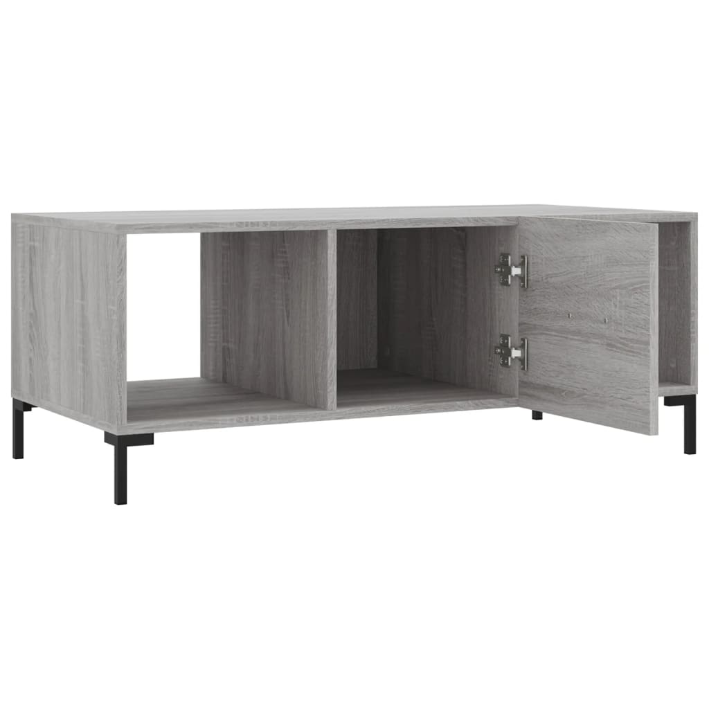 Τραπεζάκι Σαλονιού Γκρι Sonoma 102x50x40 εκ. Επεξεργασμένο Ξύλο - Pakobazaar