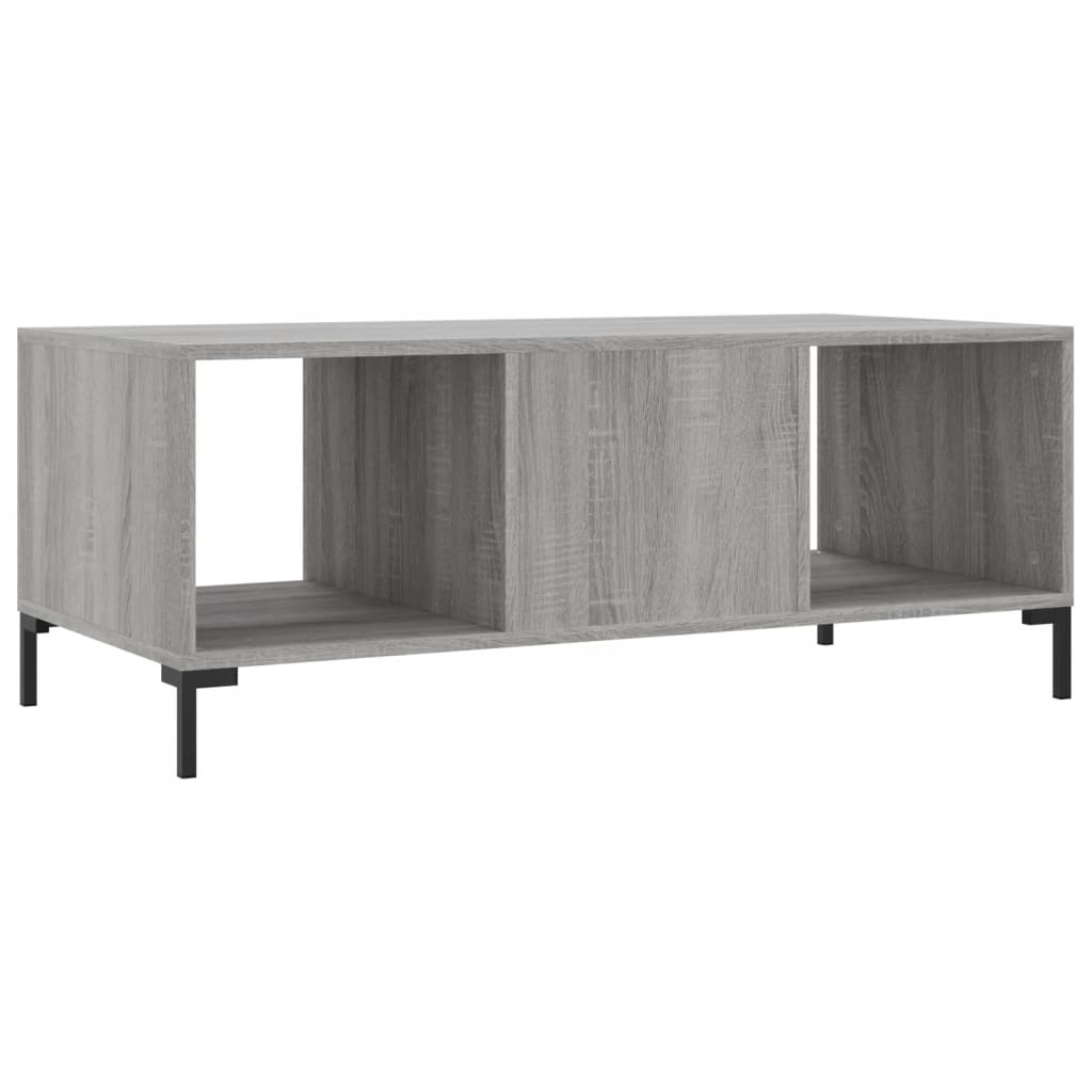 Τραπεζάκι Σαλονιού Γκρι Sonoma 102x50x40 εκ. Επεξεργασμένο Ξύλο - Pakobazaar