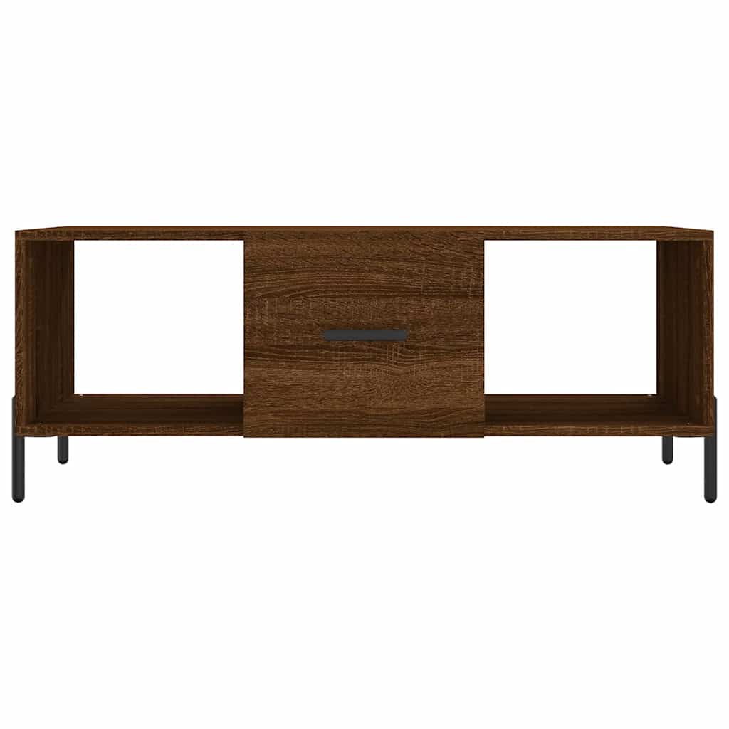 Τραπεζάκι Σαλονιού Καφέ Δρυς 102x50x40 εκ. Επεξεργασμένο Ξύλο - Pakobazaar