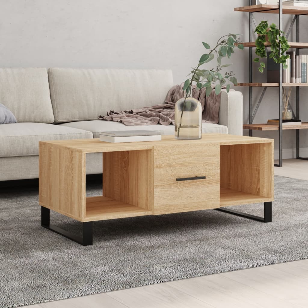 Τραπεζάκι Σαλονιού Sonoma Δρυς 102x50x40 εκ. από Επεξεργ. Ξύλο - Pakobazaar