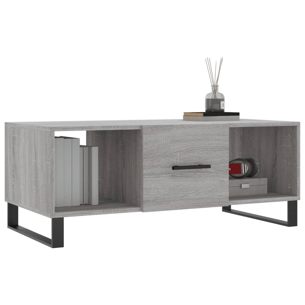Τραπεζάκι Σαλονιού Γκρι Sonoma 102x50x40 εκ. Επεξεργασμένο Ξύλο