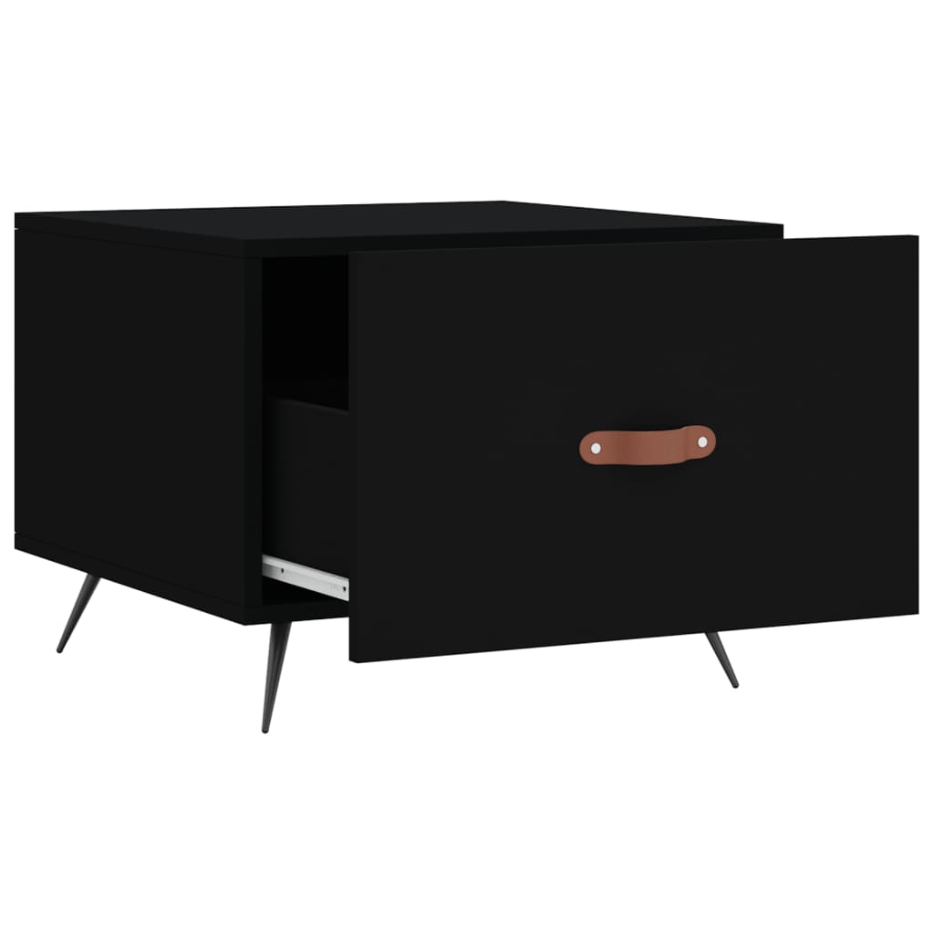 Τραπεζάκια Σαλονιού 2 τεμ. Μαύρα 50x50x40 εκ. Επεξεργ. Ξύλο