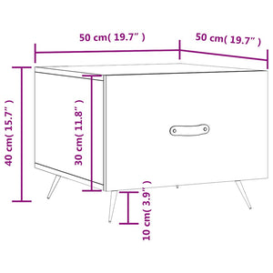 Τραπεζάκι Σαλονιού Γκρι Sonoma 50x50x40 εκ. Επεξεργασμένο Ξύλο