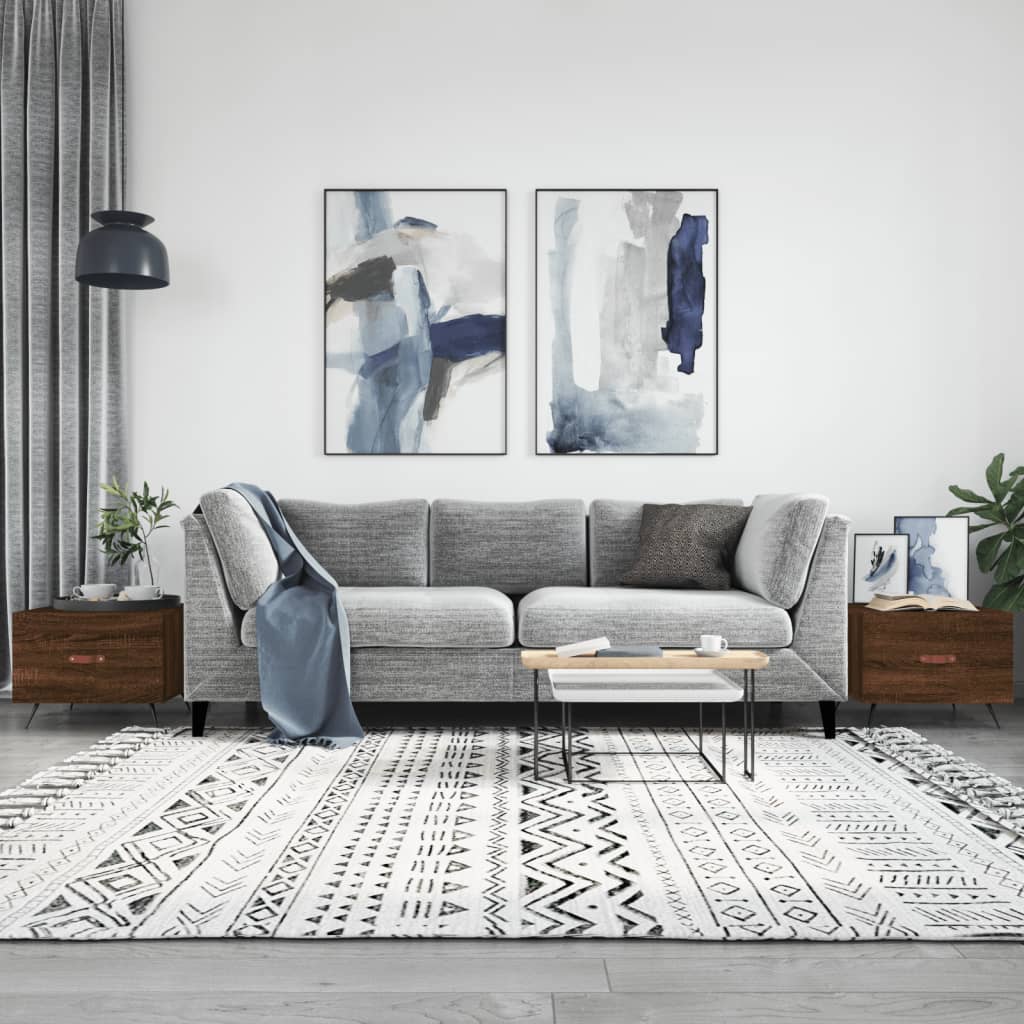 Τραπεζάκια Σαλονιού 2 τεμ Brown Oak 50x50x40 εκ Επεξ. Ξύλο