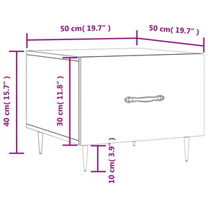 Τραπεζάκι Σαλονιού Γκρι Sonoma 50x50x40 εκ. Επεξεργασμένο Ξύλο